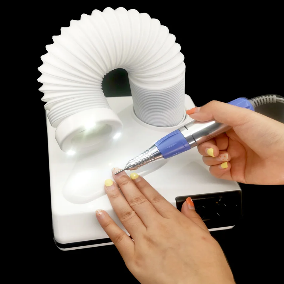 60W 3LED 60W 3 LED Light Nail Dust Collector Machine Nail Vacuum For Manicure Vacuum Cleaner Nail Art Nail Fan Dust Suction - Цвет: 60W 3LED