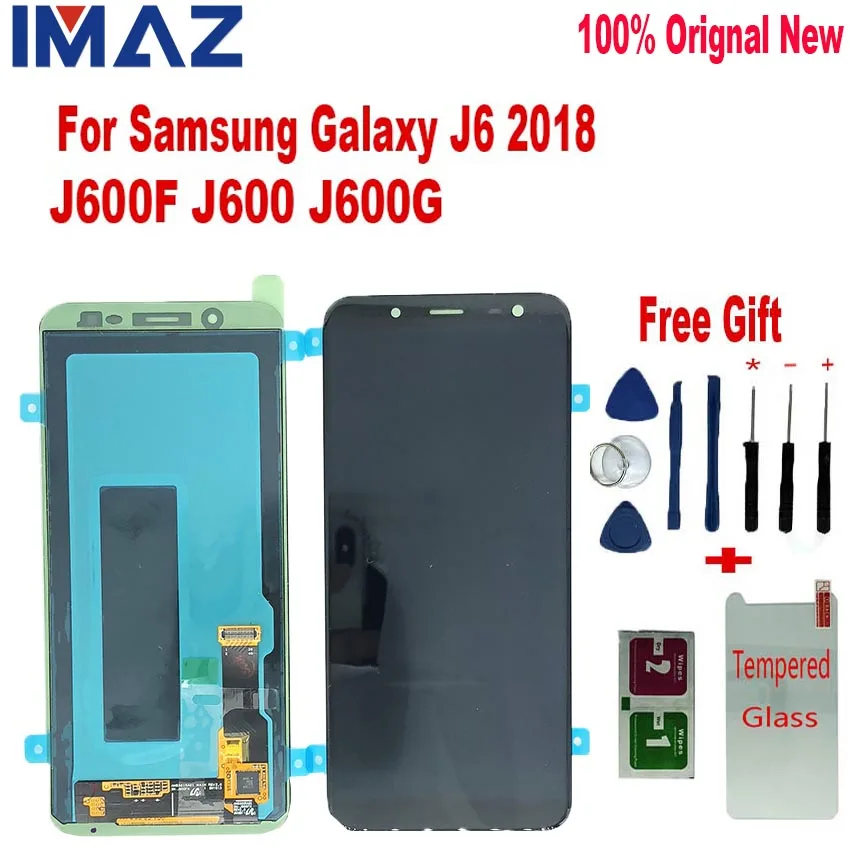 Оригинальный ЖК дисплей IMAZ Super AMOLED для Samsung Galaxy J6 2018 J600F J600G с сенсорным экраном и