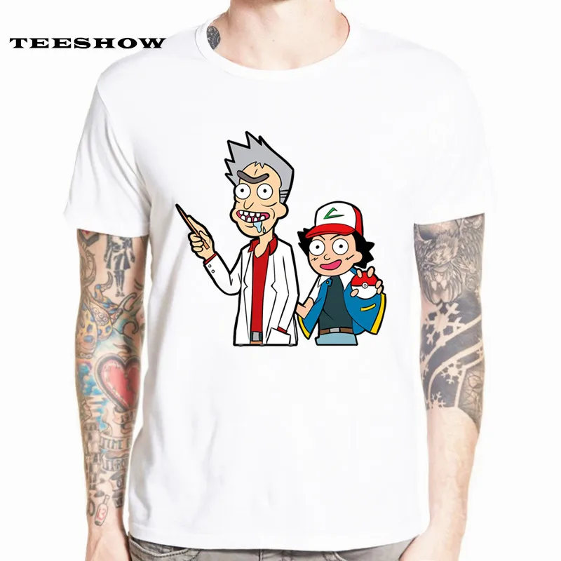 Рик и Морти Футболка мужская новинка аниме забавная футболка Летняя крутые