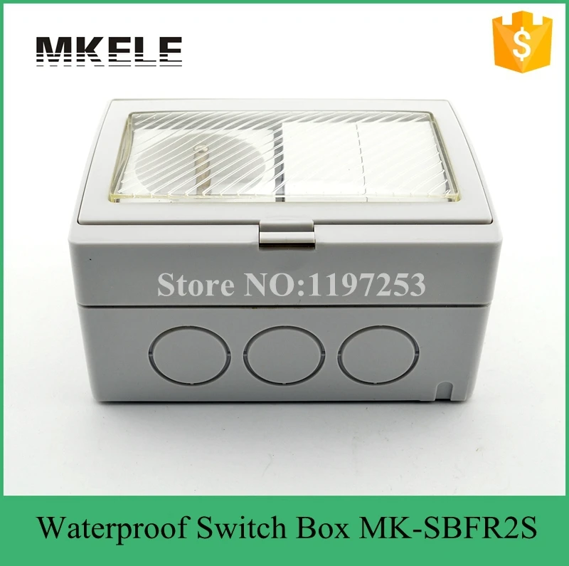 Наружный Электрический Водонепроницаемый 2 х кнопочный переключатель и 1