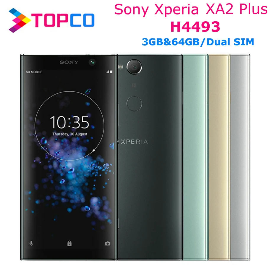 Оригинальный разблокированный мобильный телефон sony Xperia XA2 Plus 4G Android две sim карты