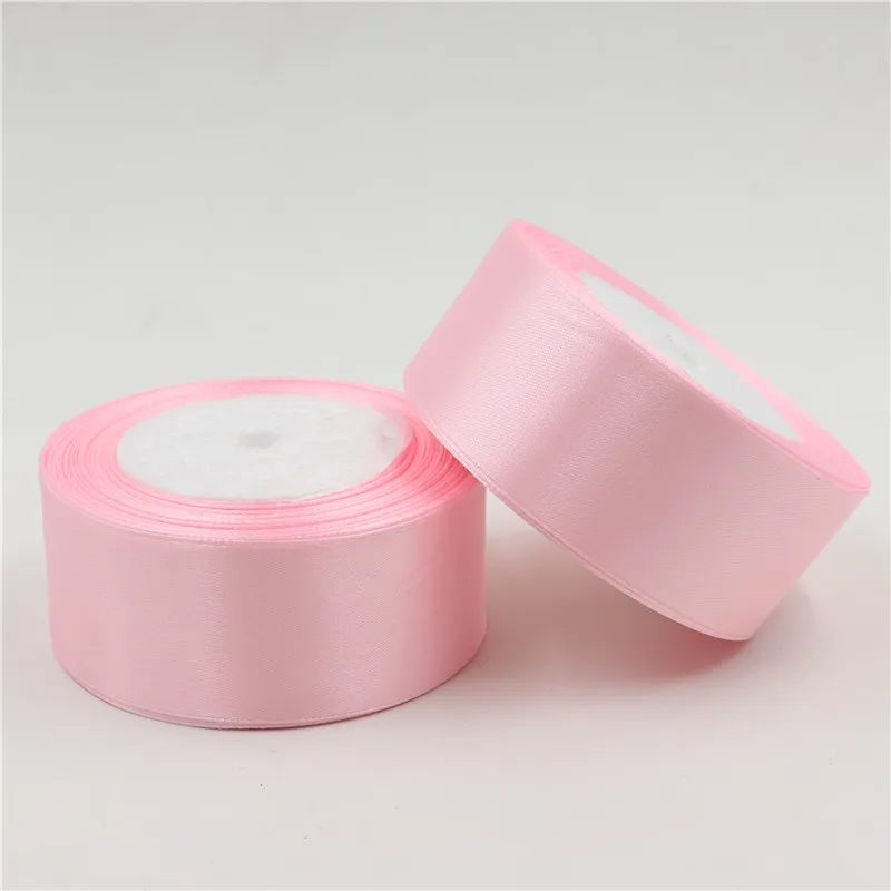 25 ярдов/рулон шелк хлопок Сатин ленты полиэстер чистый многоцветный Свадебный
