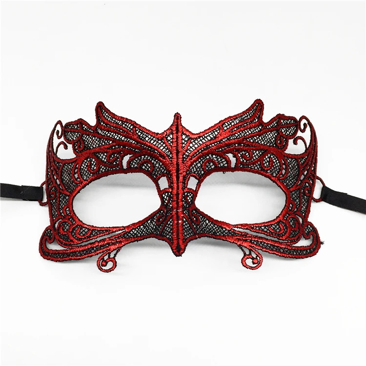 Новый стиль Хэллоуин женские красные белые Сексуальные Кружевные маски для