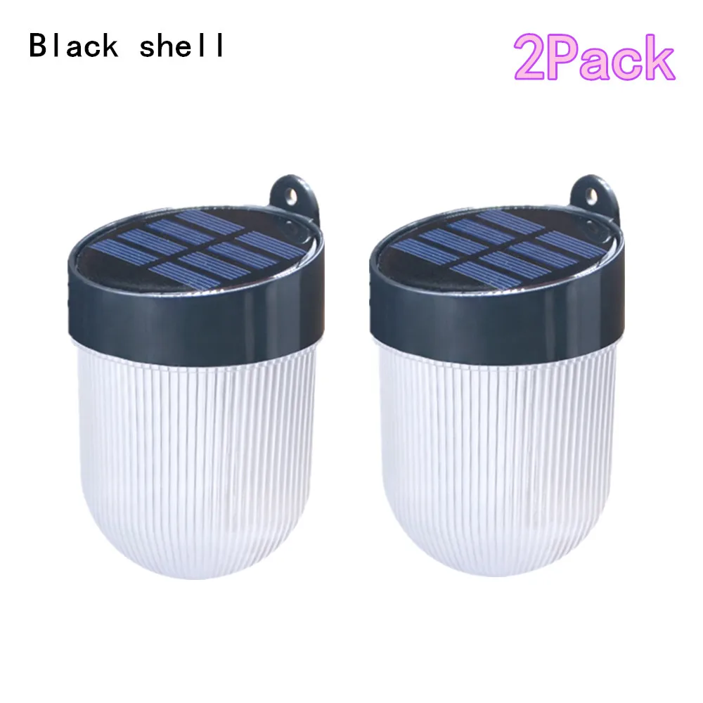 2Pack Black shell Солнечные Настенные светильники 6 светодиодный светильник для столба ограждения Беспроводной водонепроницаемый уличный фонарь для внутренний дворик патио сад с активированным автоматического включения/выключения - Испускаемый цвет: 2Pack Black shell