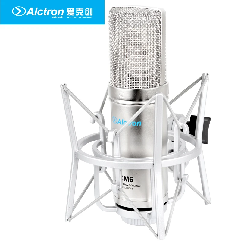 Alctron CM6MKII профессиональный конденсаторный микрофон для студийной записи с ударным креплением и поп-фильтром