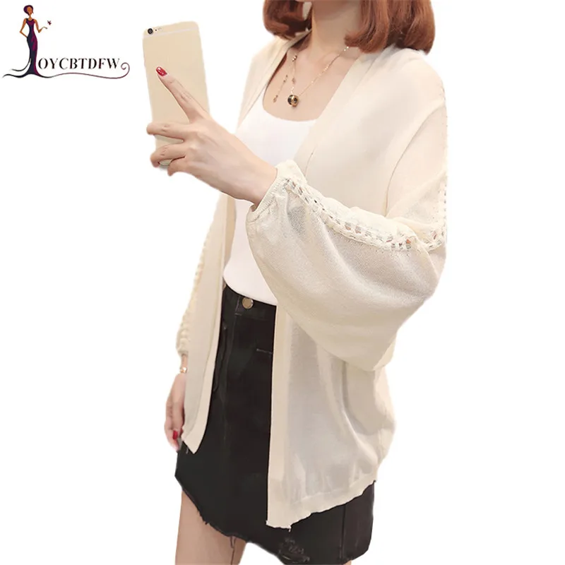 Loose Women knitted Cardigan Summer Bat Sleeves Short Jacket Sun protection clothing Solid Color Female Knitted Coat FASHION454 |