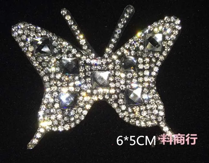 Белая бабочка Горячая фиксация стразы мотив гладить на кристаллах переводки