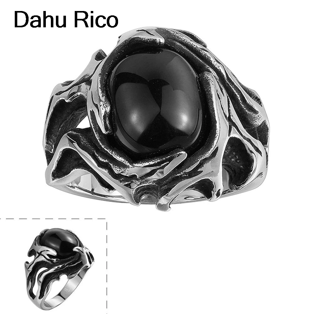 Acier titanium для Манн uomo винтажные супергерой черный камень bague anillo juwelen Оптовые много