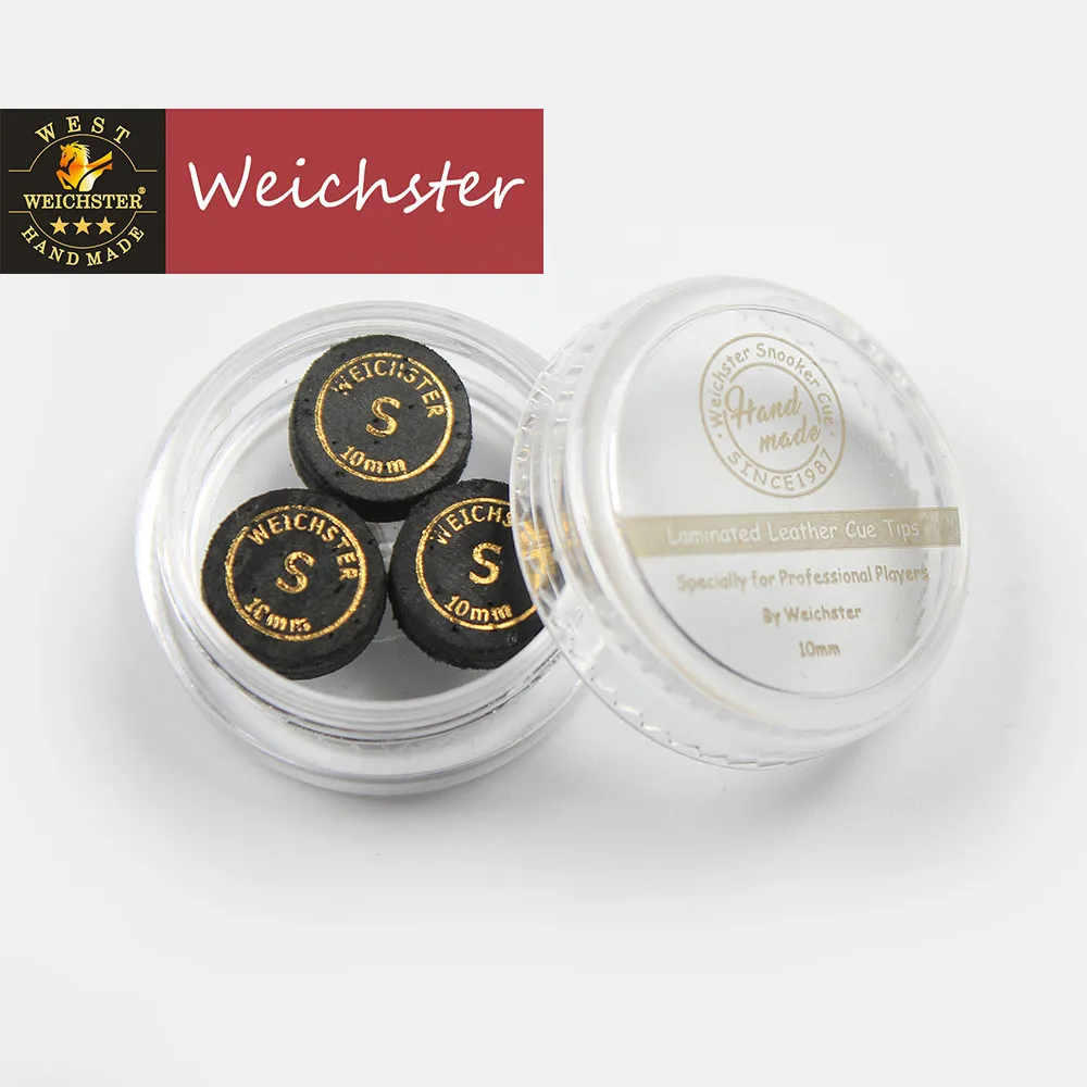 WCT10MM-soft Weichster ламинированная Кожа Снукер пул кий Советы 10 мм 11 мм мягкий средний жесткий - Цвет: WCT10MM-soft