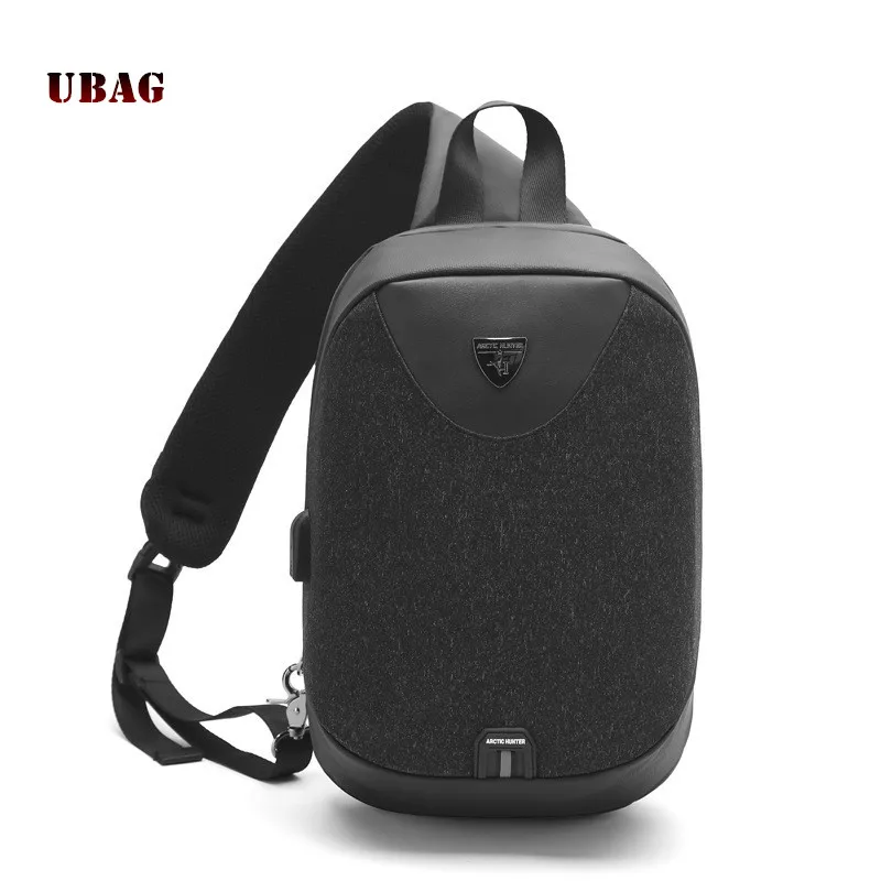 Мода USB зарядки мужской сумки груди Для мужчин карманов большое пространство