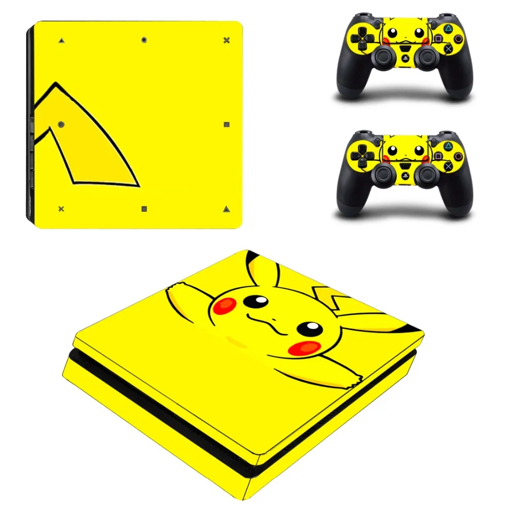 Виниловые наклейки Pokemon GO Pikachu PS4 для консоли Playstation 4 и 2 контроллеров PS4|Наклейки| |