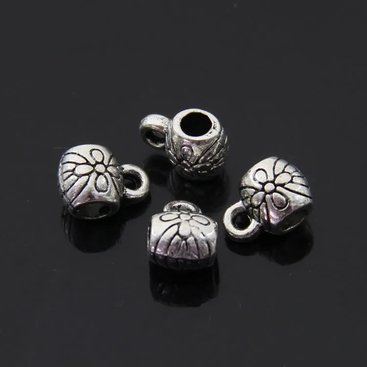 

300pcs charm cross pattern beads 6x8mm Antique silver Accessories Handmade bracelet necklace Jewelry Making DIY Alloy trinket