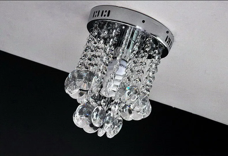 Современная люстра E14Crystal люстры лестница подвесной светильник для фойе Обеденная Ресторан украшения D150mm H230mm