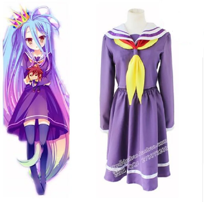 Новинка 2017 карнавальный костюм No Game Life Сиро женская одежда на Хэллоуин Carival Dress