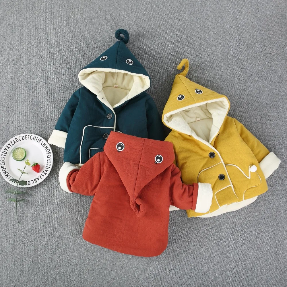 Baby Down Jacket Winter New Fashion Kids Girls Long Sleeve Printing Clothing Thickening Warm Comfortable Children Coat | Детская одежда