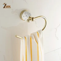 zgrk bathroom classic contemporary round chrome plated towel rack towel ring stainless steel mounting products hot sale