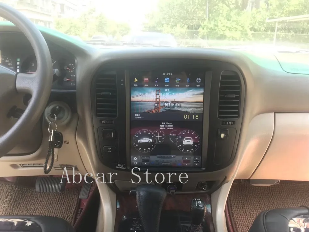 Tesla стиль Android 8,1 автомобильный dvd-плеер gps навигация для TOYOTA LAND CRUISER LC100 LEXUS LX470 1999-2002 радио px6 carplay ips