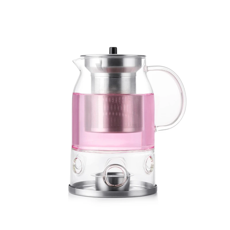Simple Design Teapot with Infuser & Candle Warmer 600 ml Complimentary Candles Pack Traditional Chinese Tea Set Дом и сад