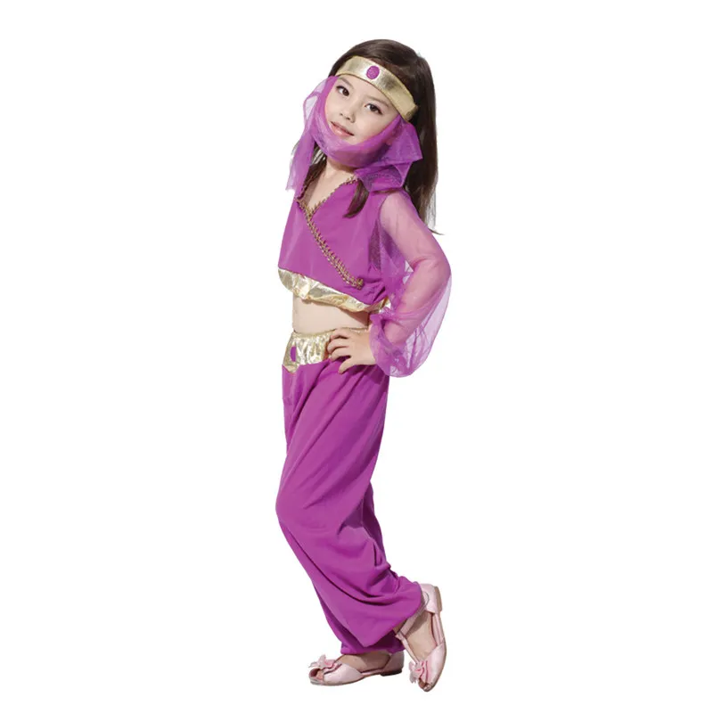 Little Adventures Aladdin Arabian Princess Dress kids Costume girls belly dance fancy purple dress for Halloween and Purim | Тематическая