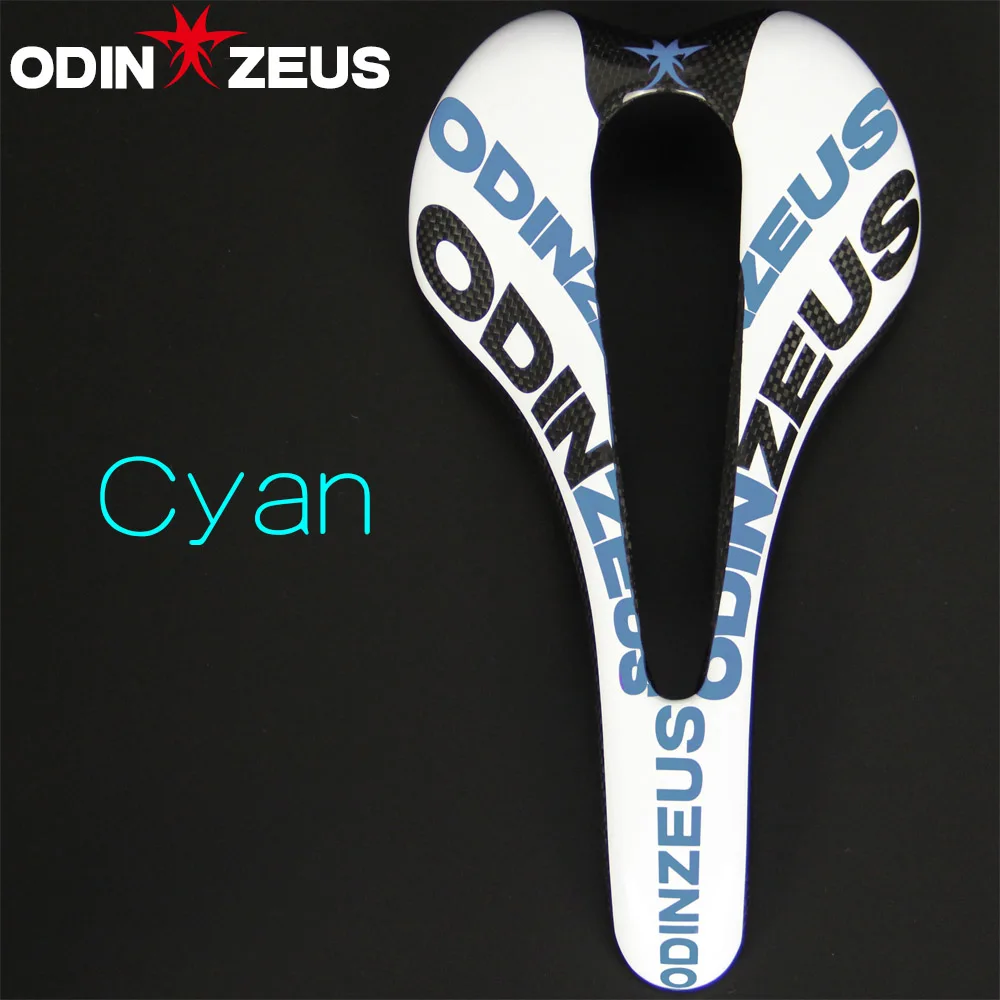 Matte Cyan OdinZeus горячая Распродажа новейшее красочное высокоуровневое горное велосипедное седло полностью из углеродного волокна удобное расширенное седло/дорожное/MTB велосипедное седло - Цвет: Matte Cyan