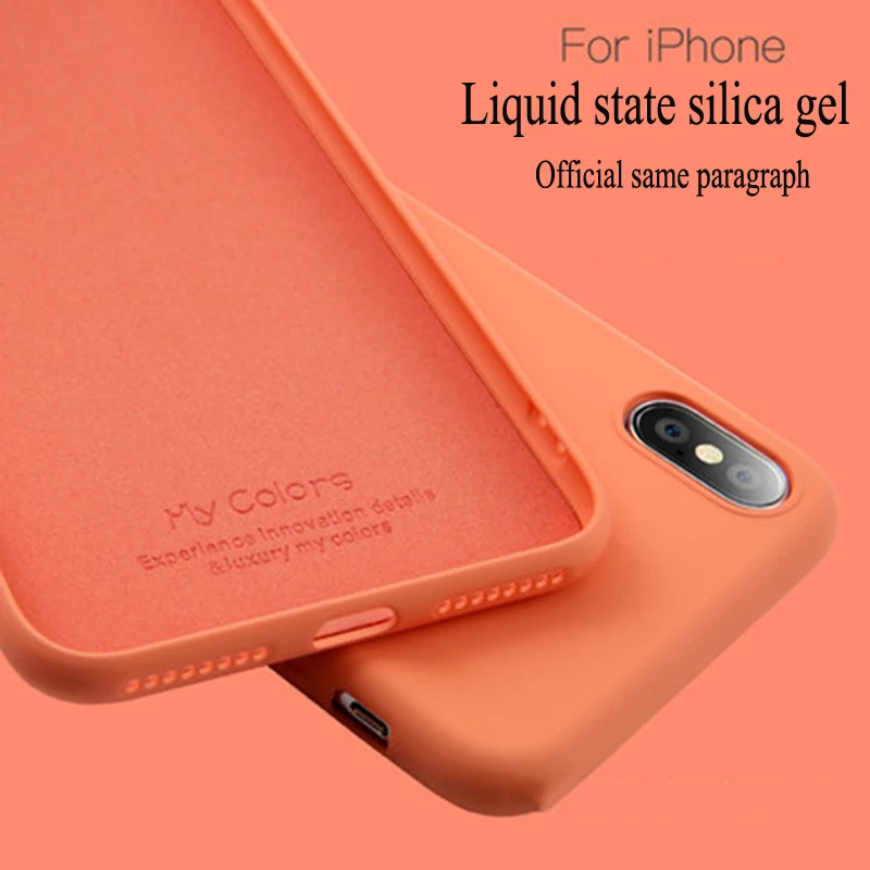 Creative iPhone XR Mobile Shell Apple xs max Liquid State Silicone Phone Case iPhone6S/7/8plus Slim All-inclusive Cover | Мобильные