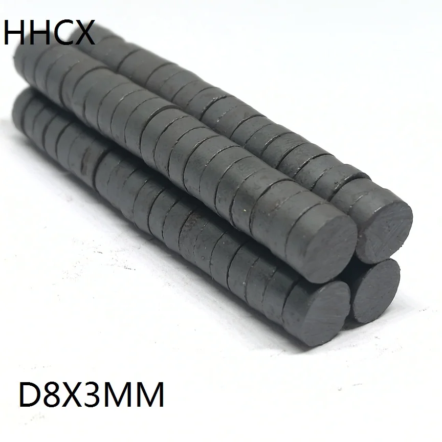 500 шт./лот Y30 дисковый ферритовый магнит 8x3 мм постоянный 8 x 3 черный круглый для