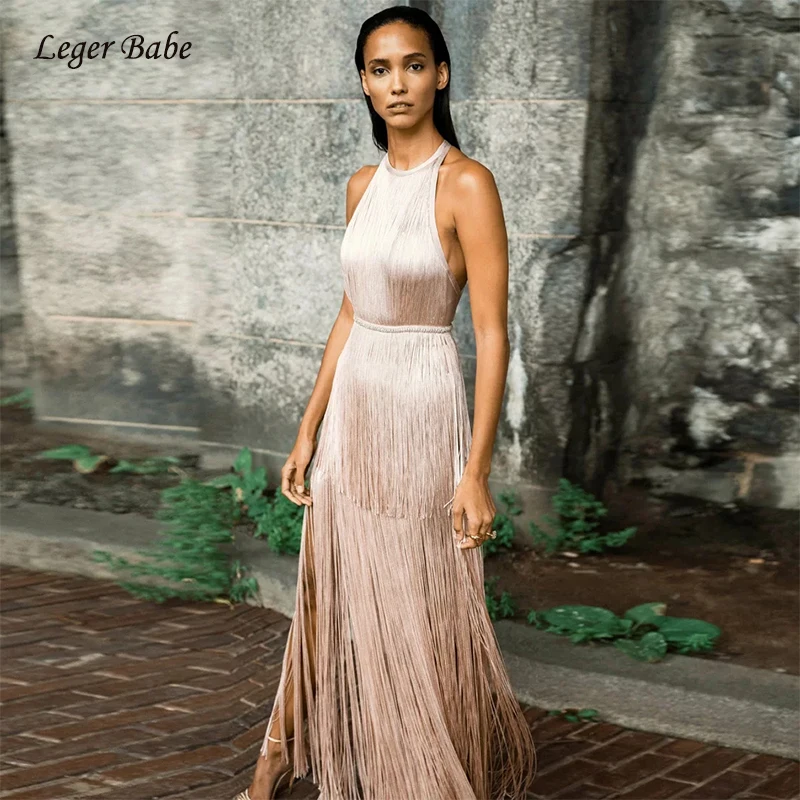 Новое поступление элегантное женское облегающее платье с кисточками Vestidos