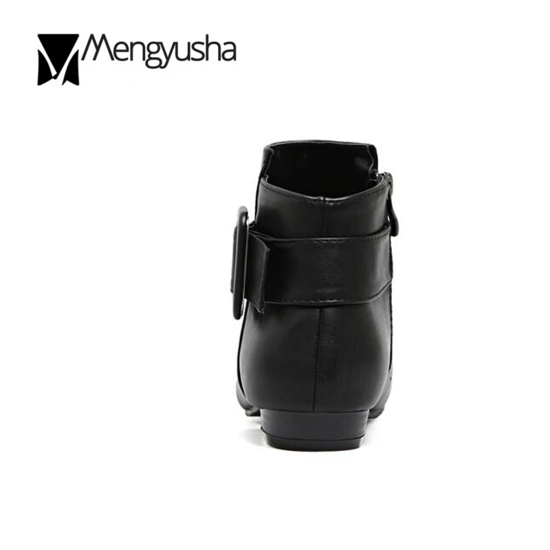 Ботильоны для женщин череп дизайн на молнии сапоги с пряжкой женская обувь