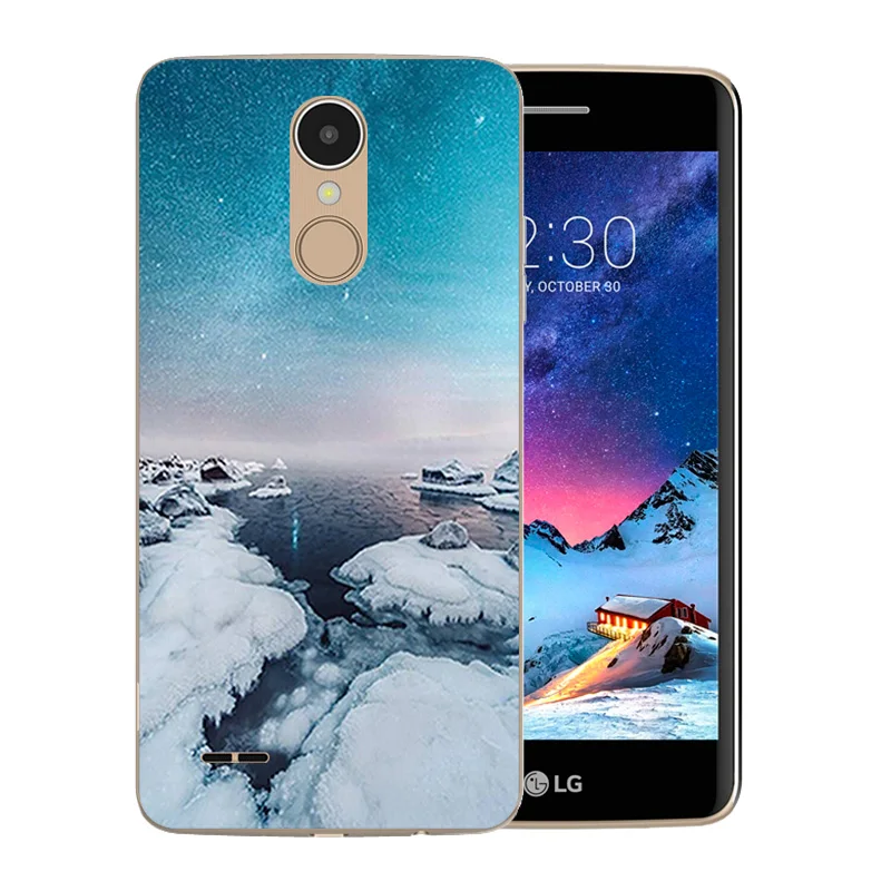 Чехол для LG K8 2017 мягкая силиконовая ТПУ Резиновая задняя крышка с узором ночного