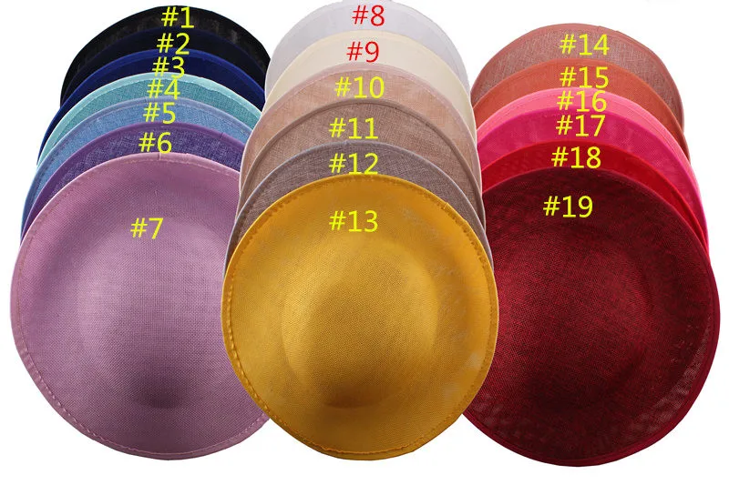 Новое поступление 30 см большие millinery имитация Sinamay вуалетки базовые вечерние головные уборы DIY аксессуары для волос Коктейльные головные уборы 6 шт./партия