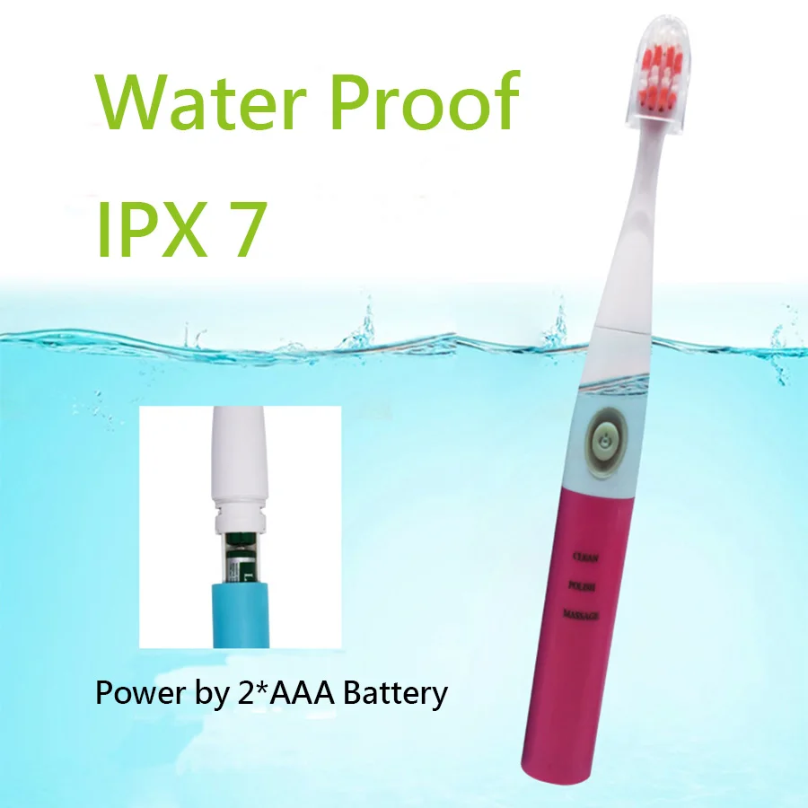 

Electric Battery sonic toothbrush For Adult IPX 7 Full Body Water Proof Brosse A Dent 3 Modes 360 Degrees Deep Cleaning Massage