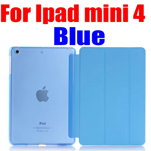 For Mini4 5 Умный чехол для ipad mini 4 5 ультра тонкий из искусственной кожи чехол+ PC полупрозрачный задний Чехол для Apple ipad mini 5 4 3 2 IM401 - Цвет: For Mini4 5
