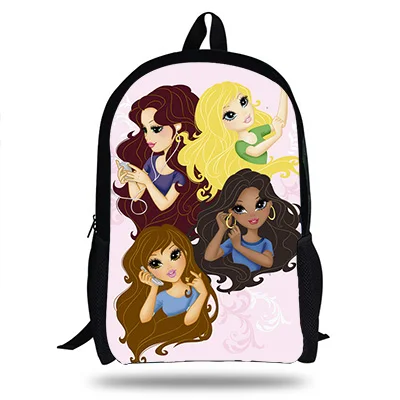 Популярный 16 дюймов мультфильм Bratz девочки Печать Рюкзак Набор для детей школьные сумки Красочные подростковые девочки ноутбук Bookbag - Цвет: 16A7881
