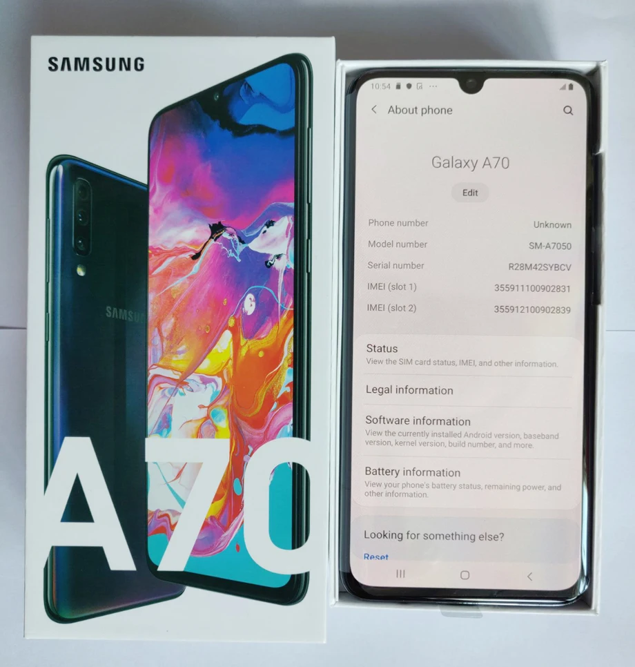 Samsung Galaxy A70 A7050, две sim-карты, четыре ядра, 6,7 дюймов, 4 камеры, 6 ГБ/8 ГБ ram, 128 ГБ rom, мобильный телефон Snapdragon 675, NFC