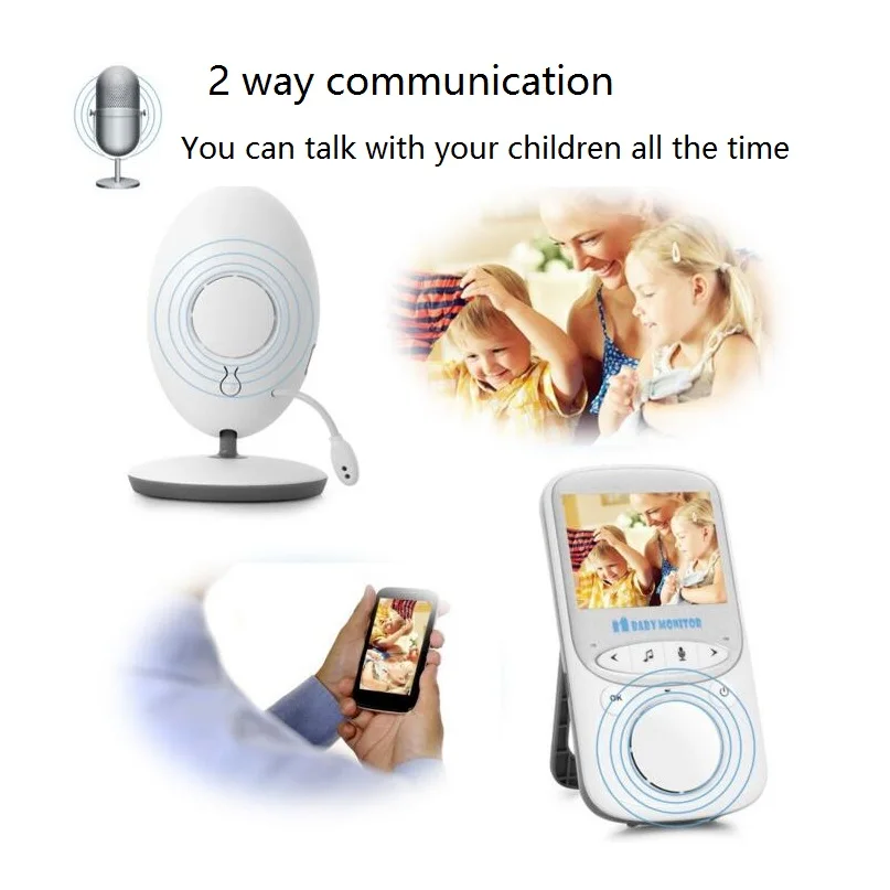 Лидер продаж видеоняня 2 4 дюйма ЖК дисплей инфракрасное ночное видение домофон