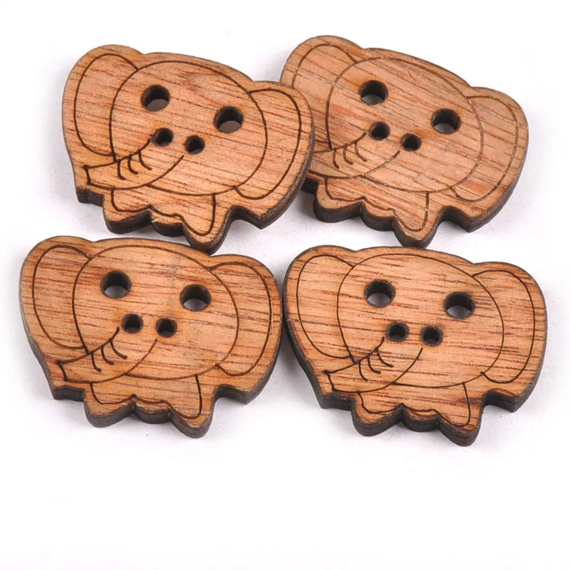 20 шт. детские деревянные пуговицы в виде слона|Пуговицы| |