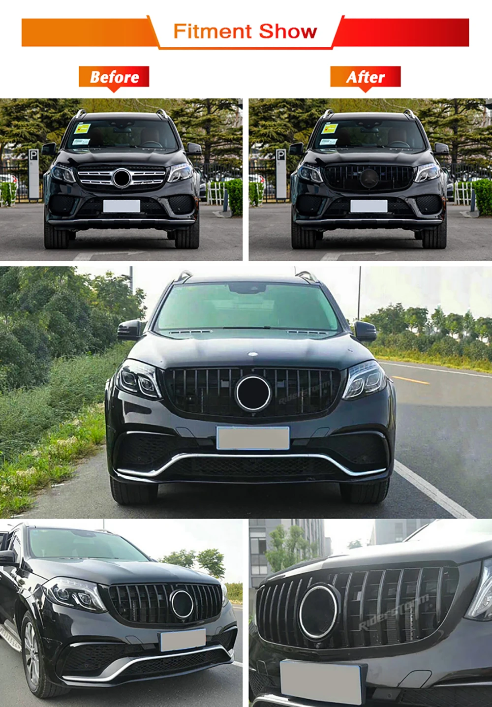 GT решетка для GLS class X166 GT решетка для Mercedes Benz GLS class GLS300 GLS350 передняя решетка внедорожника авто передняя решетка