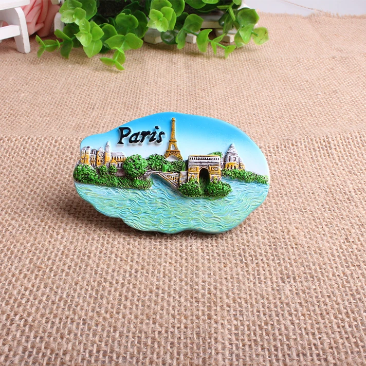 

Красивый полимерный магнит на холодильник 3d, новый дизайн, живописный из Парижа