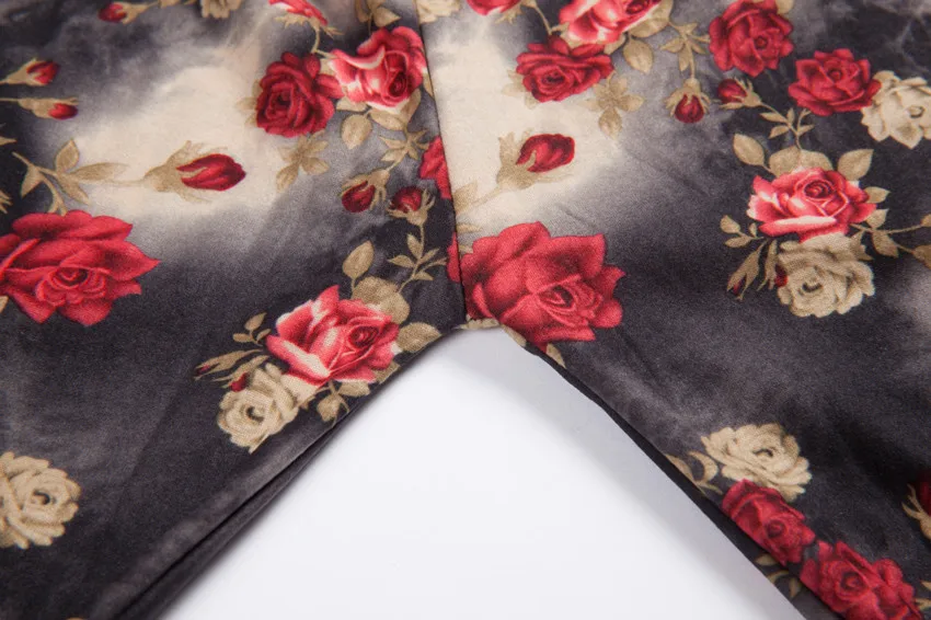 Женские эластичные леггинсы ARDLTME с принтом в виде синих и красных розы на весну