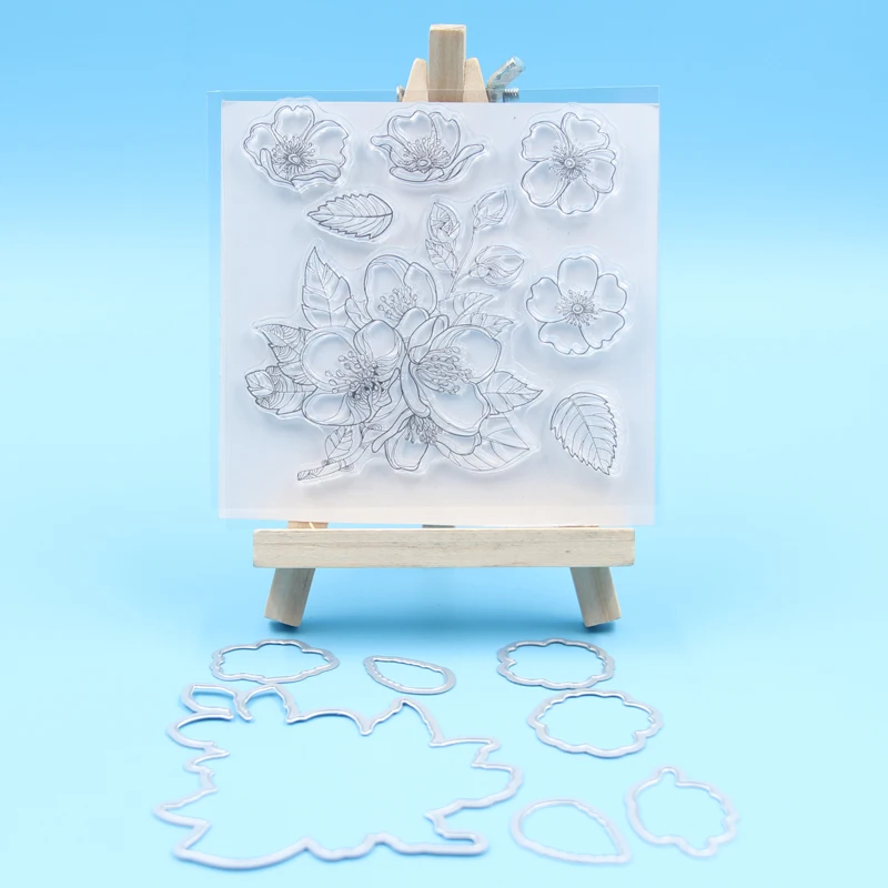 Цветы металлическая высекальная штамп или прозрачный для сделай сам