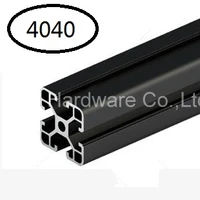 black aluminum profile aluminum extrusion profile 4040 4040 commonly used in assembling device frame table and display stand