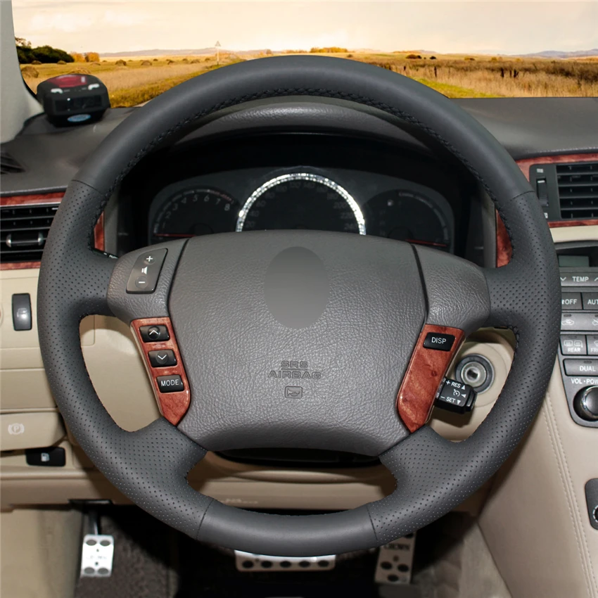 MEWANT черный искусственный кожаный чехол рулевого колеса автомобиля для Toyota Crown 2006-2009