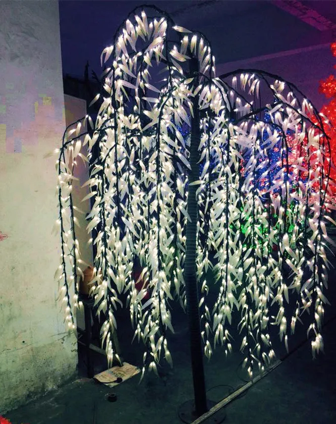 

Free ship LED Willow Tree Light 945pcs LEDs 1.8M/6FT Home Garden Deco Outdoor White Holiday Christmas new year party decor