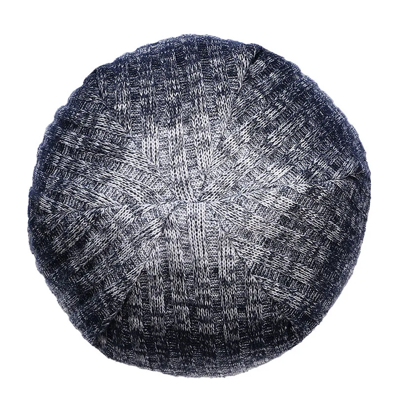 Мужские шапки с градиентом CRUOXIBB брендовые вязаные высокого качества на осень и