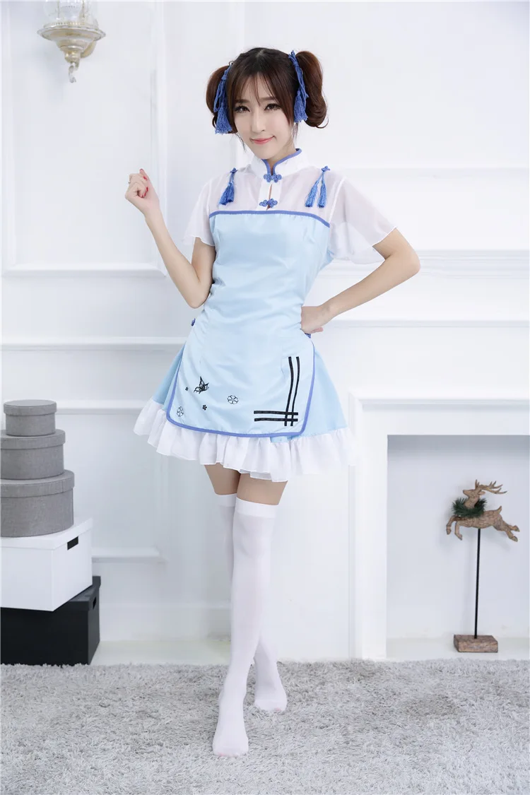 Винтажное кимоно 2018 костюм для косплея японское аниме платье горничной модное