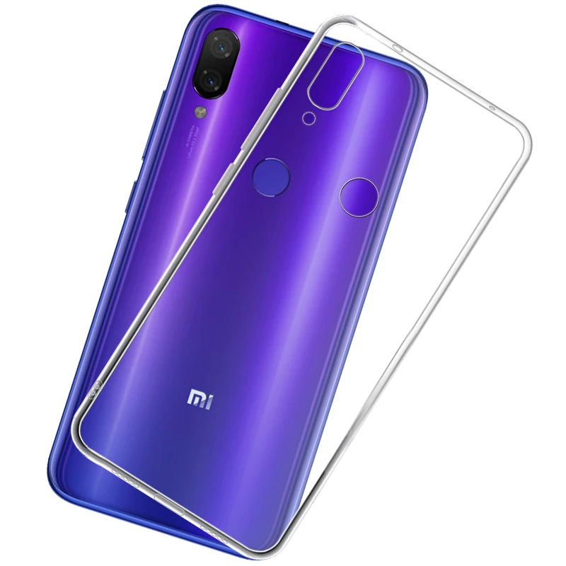 Чехол для Xiaomi Redmi Note 7 Pro прозрачный мягкий чехол из ТПУ с кристаллами прозрачные