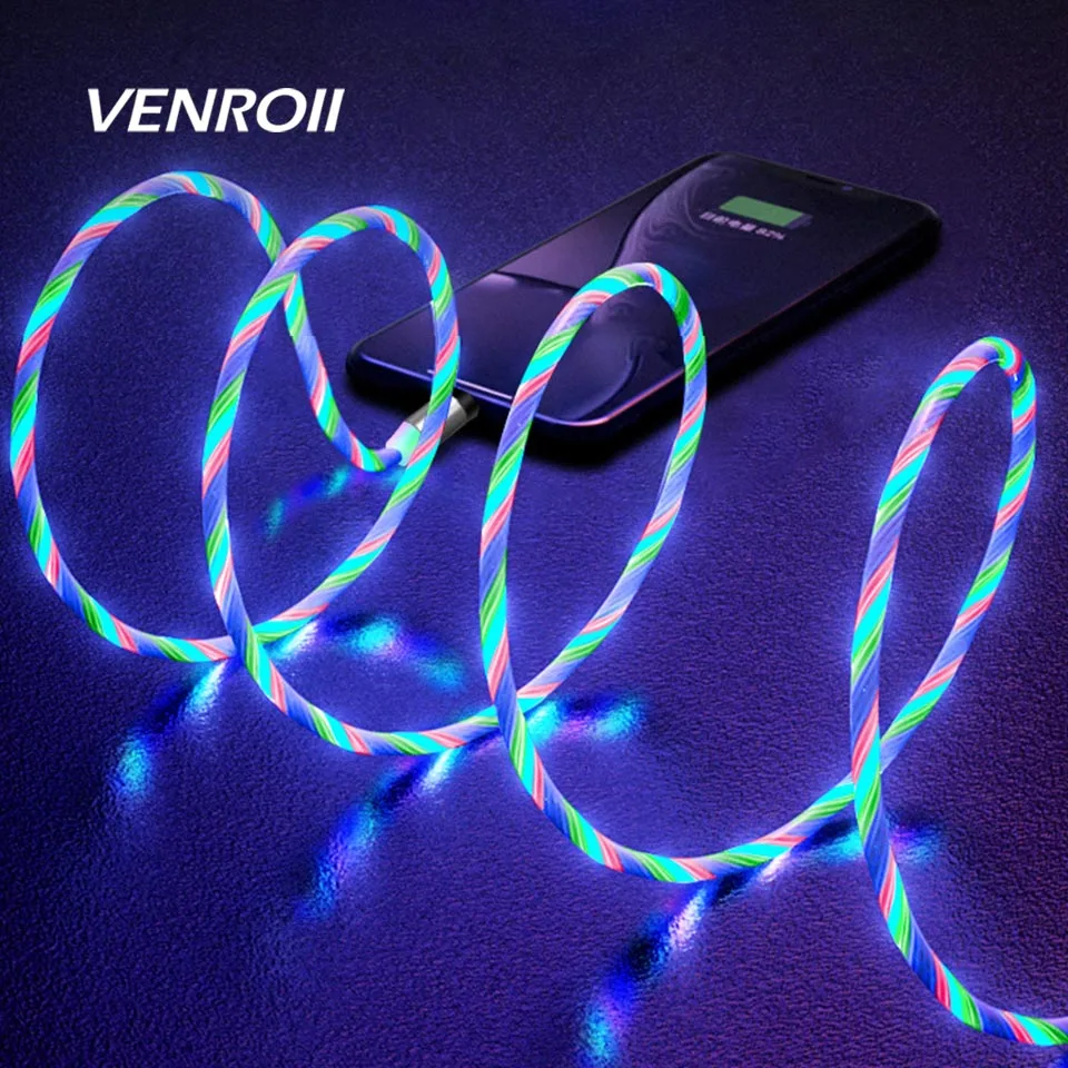 Магнитный кабель Venroii Micro USB Type C для Samsung Phone Lighting Magnet Charger зарядный провод передачи