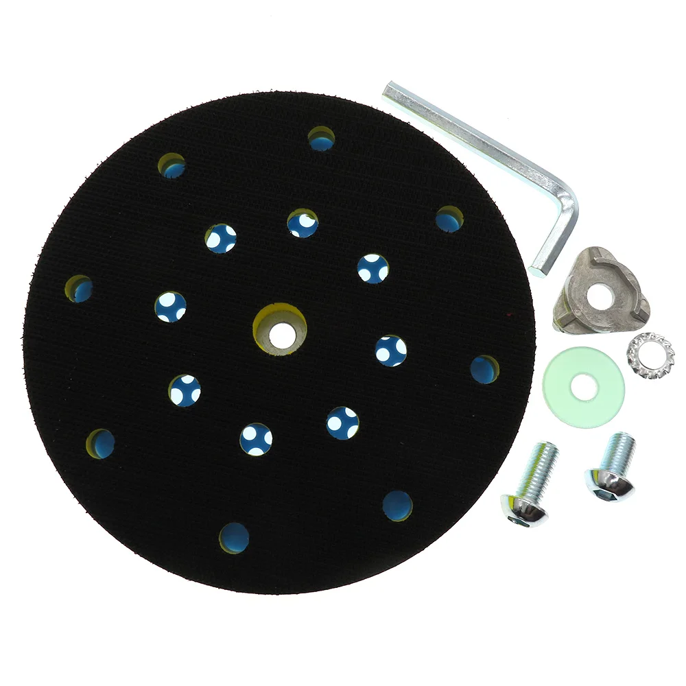 

Шлифовальная тарелка, 6 дюймов, 150 мм, многофункциональная, без пыли, 17 отверстий, липучка, аксессуары для электроинструментов
