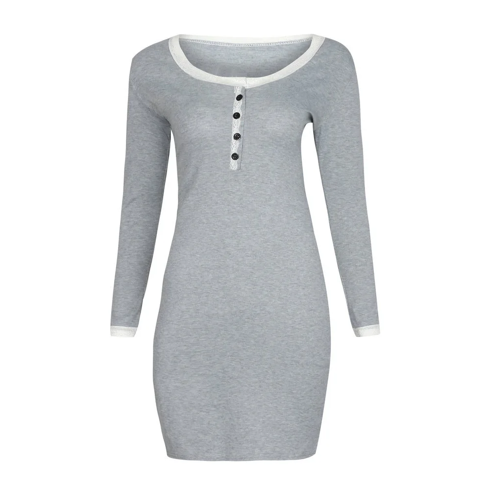 Для женщин тонкий мини платье пуговицы кружево O средства ухода за кожей Шеи