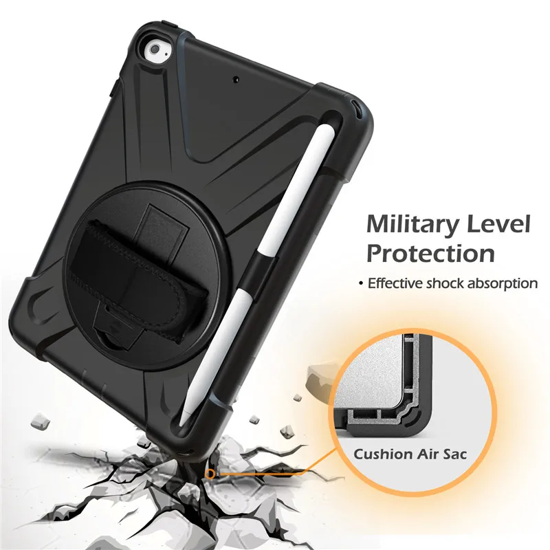 Чехол funda для iPad Mini5 2019 с держателем карандашей apple mini 4 бухта 360 Вращающаяся